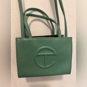 Telfar Leather Small Shopping Bag Sage (Like New)